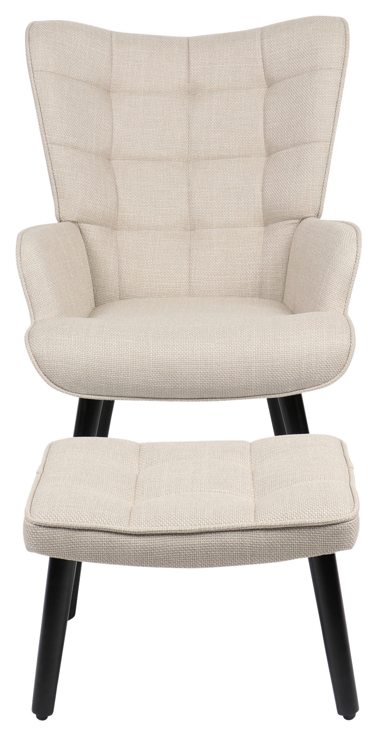 Sessel Paros beige Webstoff B/H/T: ca. 68x97x75 cm Paros - beige (68,00/97,00/75,00cm) - Hela