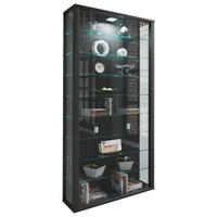 Vitrine Vitrosa Maxi schwarz Holzwerkstoff Glas B/H/T: ca. 59x113x18 cm Vitrosa Maxi - schwarz (59,00/113,00/18,00cm) - VCM Möbel
