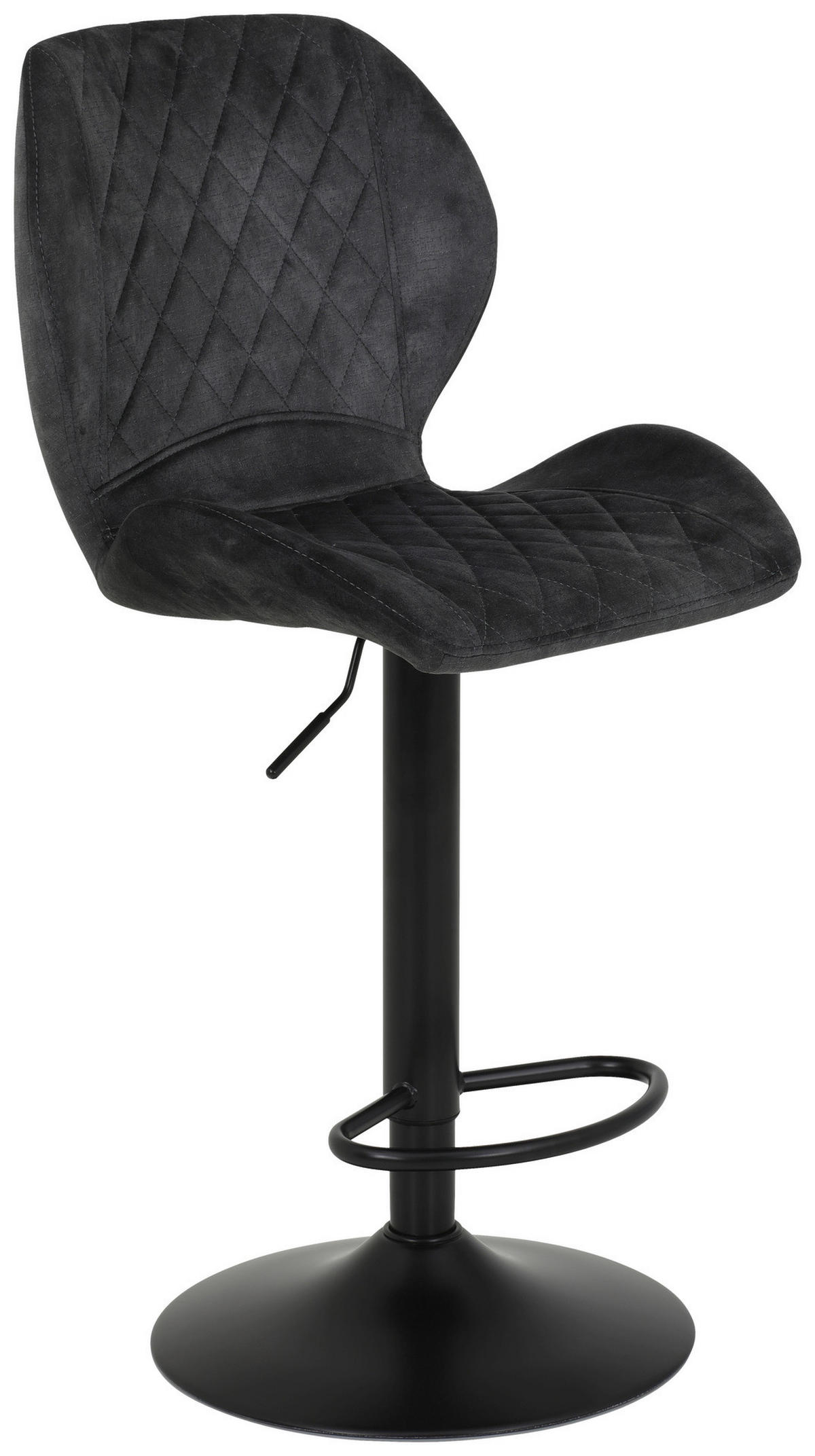 Barhocker Laila 2er Set anthrazit Vintage Microfaser B/H/T: ca. 42x117x51 cm Laila 2er Set - schwarz/anthrazit (42,00/117,00/51,00cm) - Hela