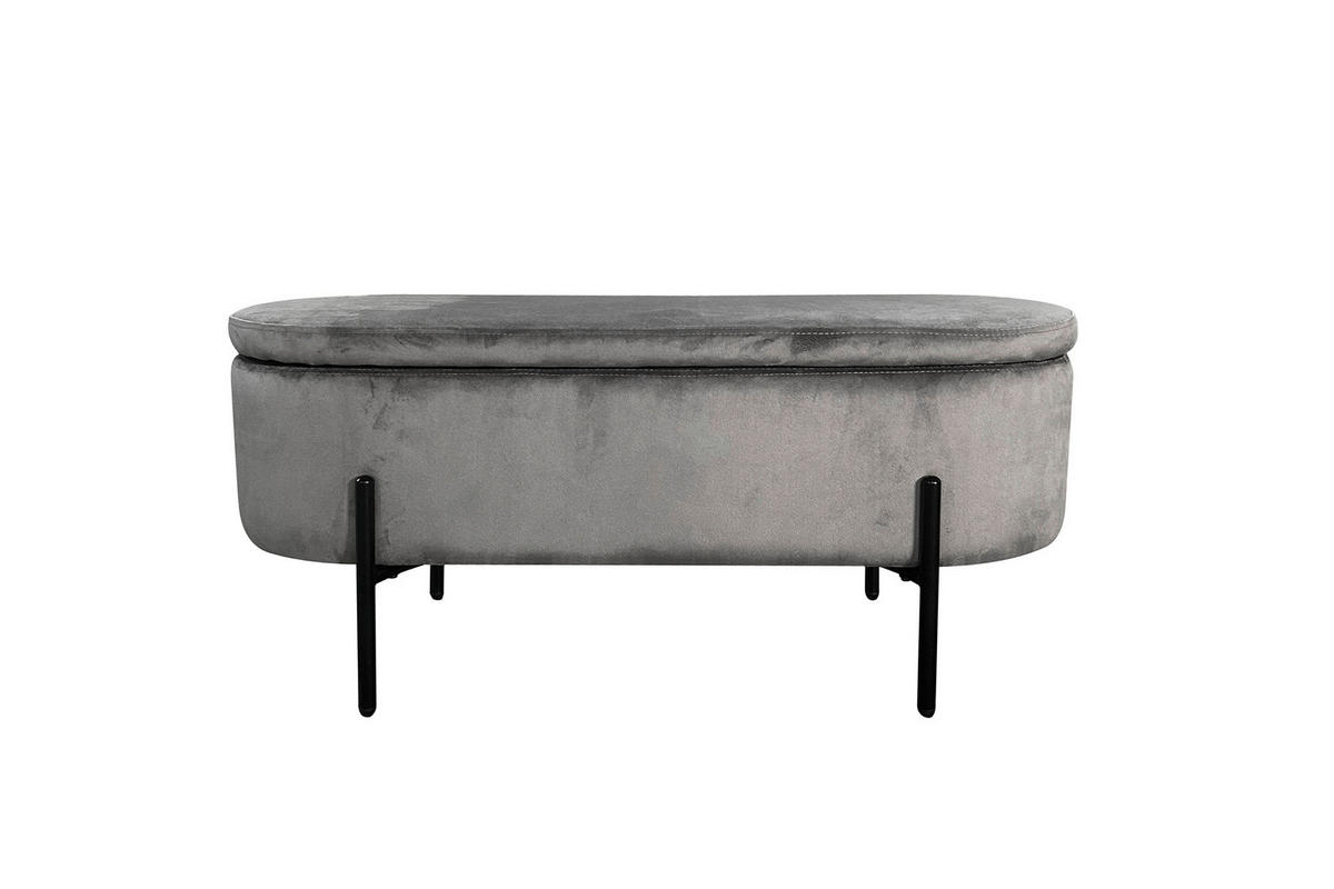 Truhe NOVA grau B/H/T: ca. 95x42x37,5 cm NOVA - grau (95,00/42,00/37,50cm) - byLIVING