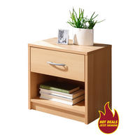 Nachtkonsole Pepe buche Nachbildung B/H/T: ca. 39x41x28 cm Pepe - buche/Silbergrau (39,00/41,00/28,00cm)