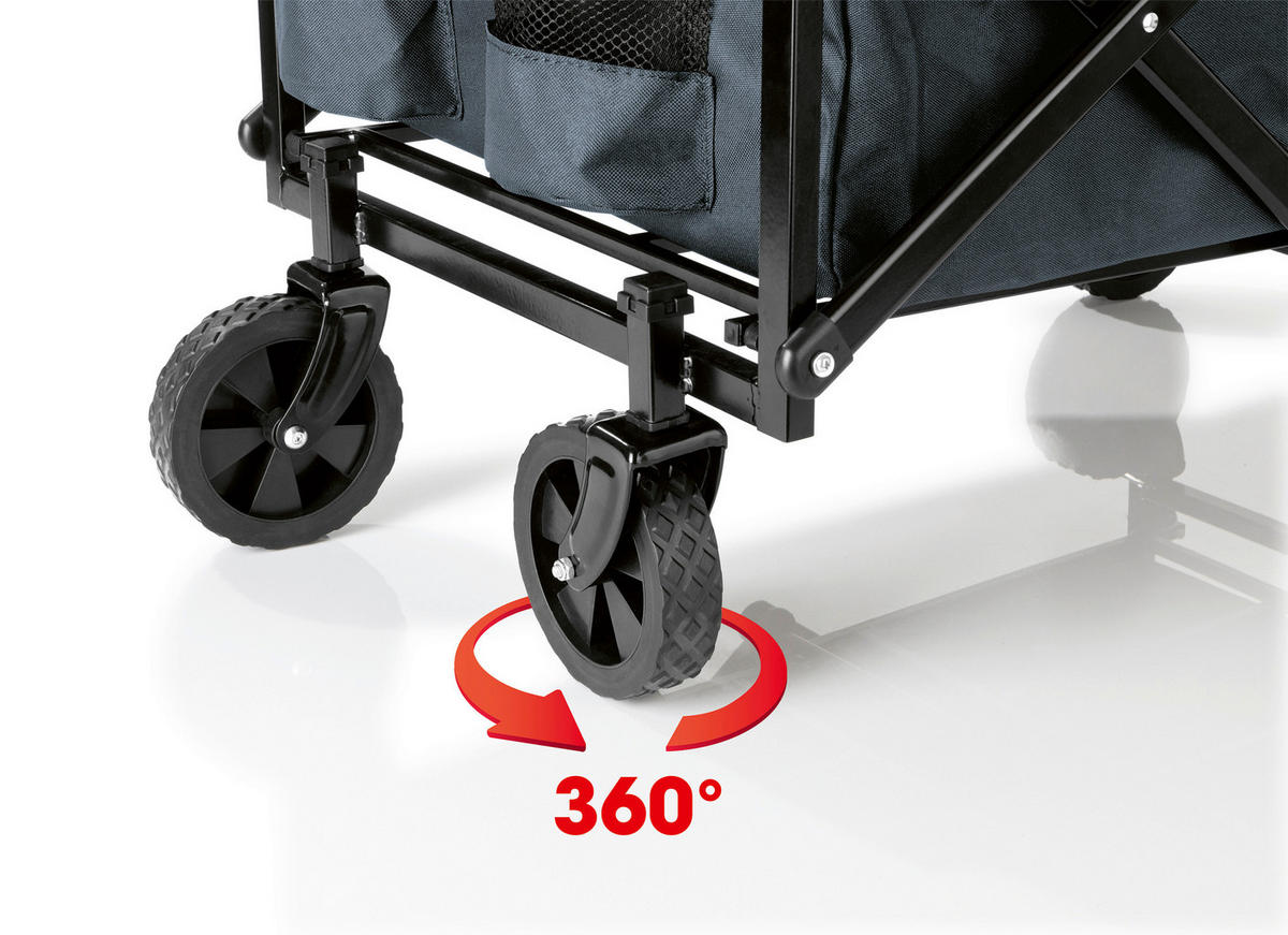 EasyMaxx Bollerwagen grau B/H/L: ca. 14x51,5x64,5 cm Bollerwagen_faltbar_EASYmaxx - grau (64,50/14,00/51,50cm) - EasyMaxx