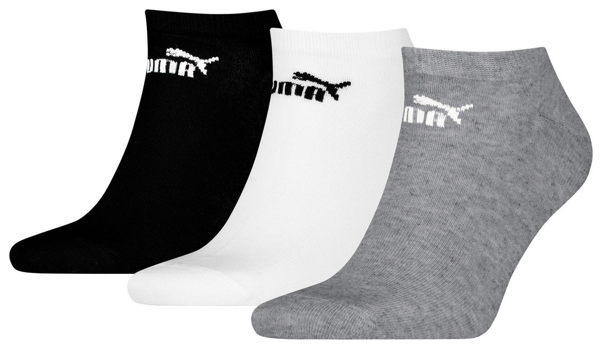 Damen & Herren-Socken Puma grau 3 Packstücke Größe 43-46 Puma - weiß/schwarz - Puma