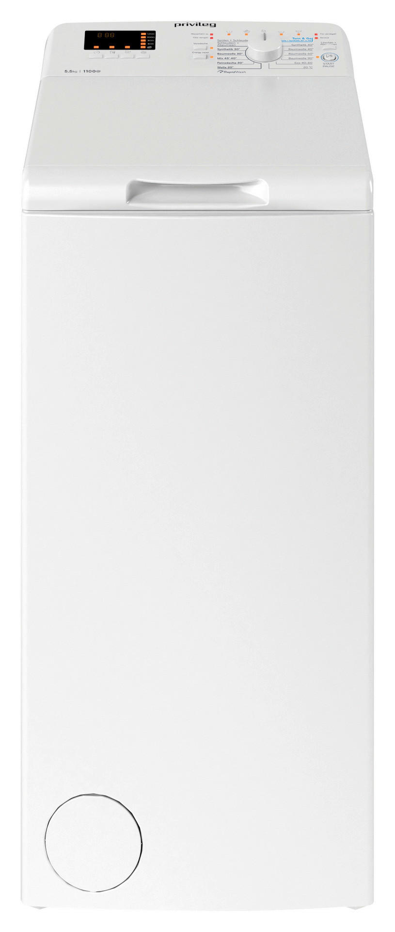 Privileg Waschmaschine-Toploader TL PWT LC55 DE Waschmaschine_TL_PWT_LC55_DE - weiß (40,00/90,00/60,00cm) - Privileg