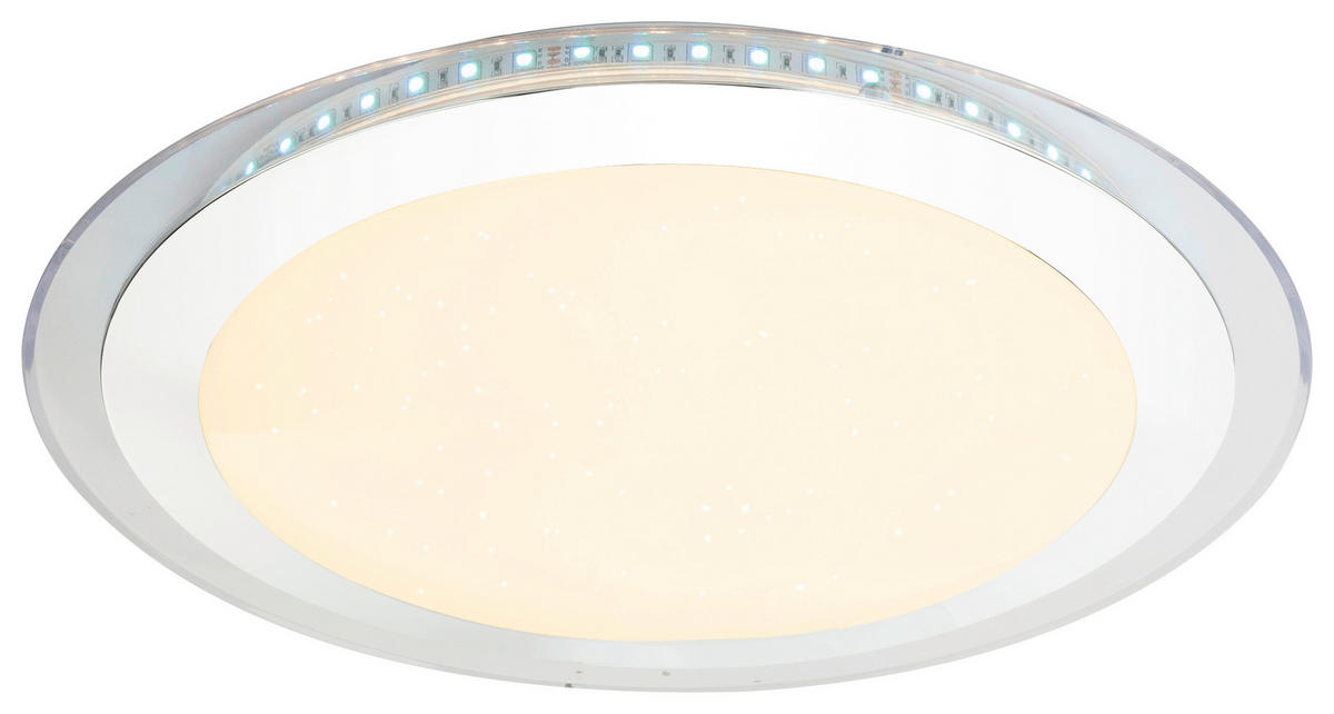 GLOBO Deckenleuchte 48395 weiß Chrom Kunststoff H/D: ca. 8x41 cm LED-Deckenleuchte_CCT_Nicole_II - weiß (41,00/8,00cm) - GLOBO