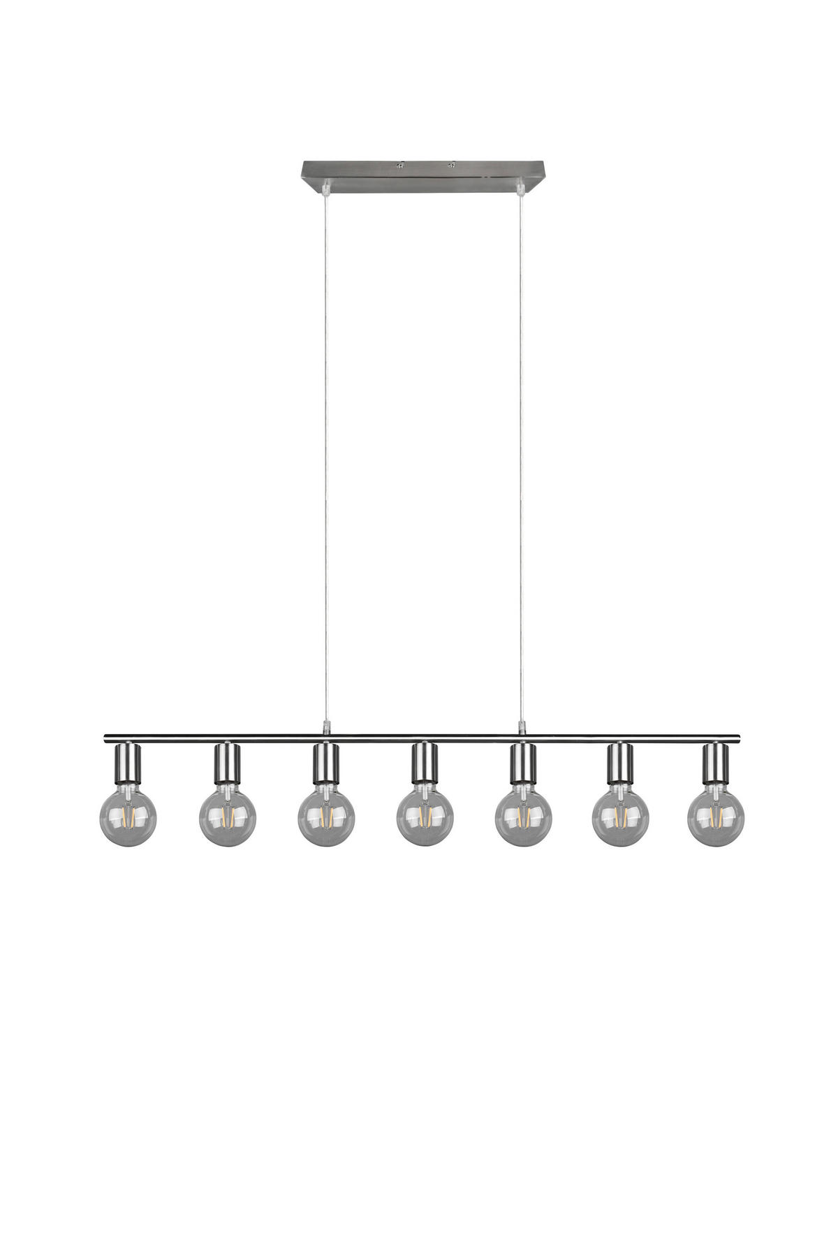 Reality Pendelleuchte  R30187007  Vannes nickel matt Metall B/H/T: ca. 110x150x8 cm E27 7 Brennstellen Vannes - nickel matt (110,00/150,00/8,00cm) - Reality
