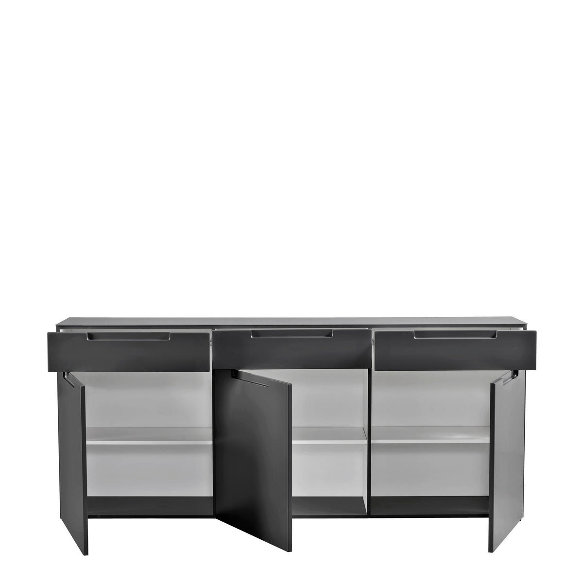 Sideboard Mailand anthrazit matt MDF B/H/T: ca. 192x83x40 cm Mailand - anthrazit (192,00/83,00/40,00cm)
