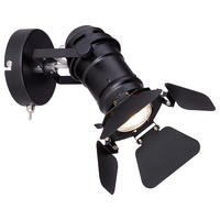 GLOBO Spot 54650-1B schwarz Metall B/H/T: ca. 16x22x25 cm GU10 1 Brennstellen Spot_1flg.Egon - schwarz (16,00/22,00/25,00cm) - GLOBO