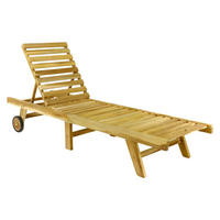 VCM Sonnenliege braun Holz B/H/L: ca. 57x34x200 cm Sonnenliege - braun (200,00/57,00/34,00cm) - VCM