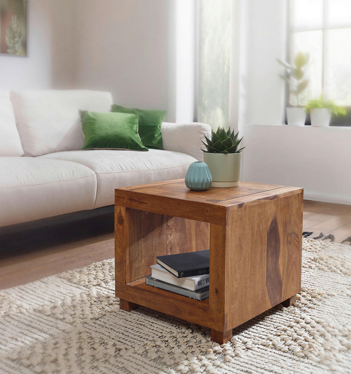 Couchtisch natur B/H/T: ca. 50x45x50 cm Couchtisch - natur (50,00/45,00/50,00cm) - Wohnling