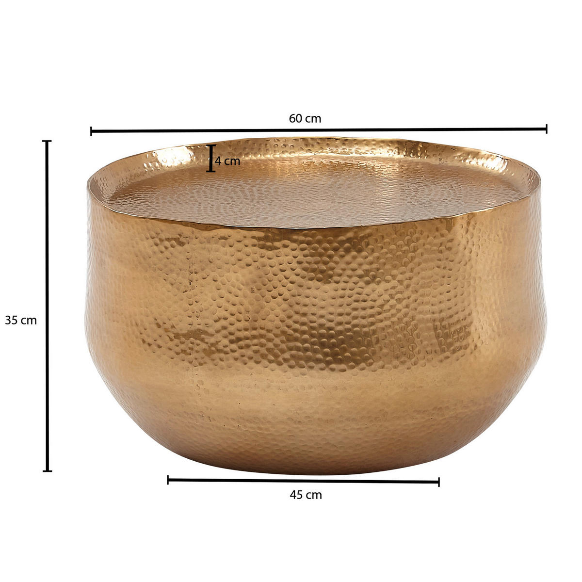 Couchtisch gold B/H/T: ca. 60x35x60 cm Couchtisch - gold (60,00/35,00/60,00cm) - Wohnling