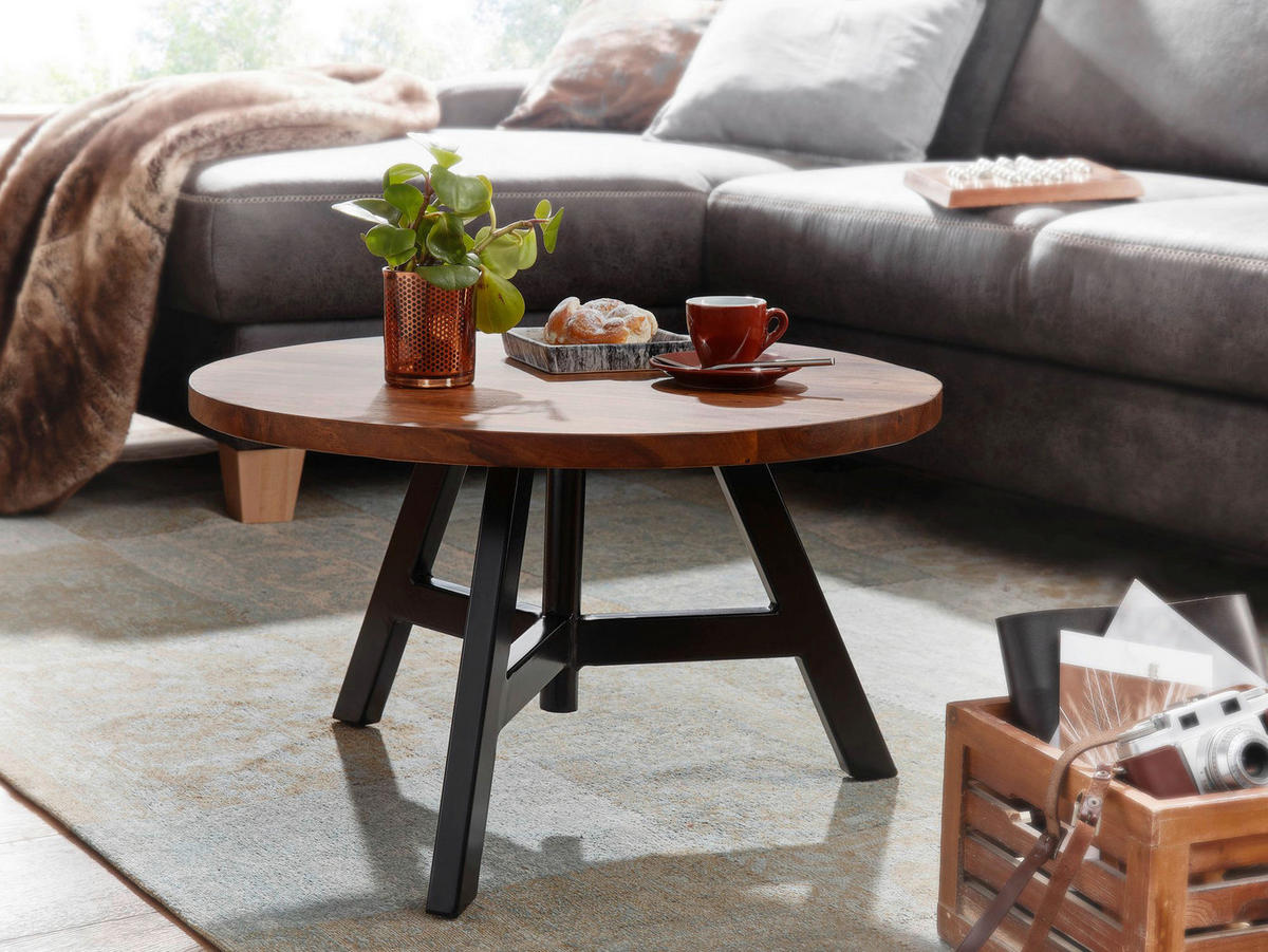 Couchtisch braun B/H/T: ca. 60x35x60 cm Couchtisch - braun (60,00/35,00/60,00cm) - Wohnling