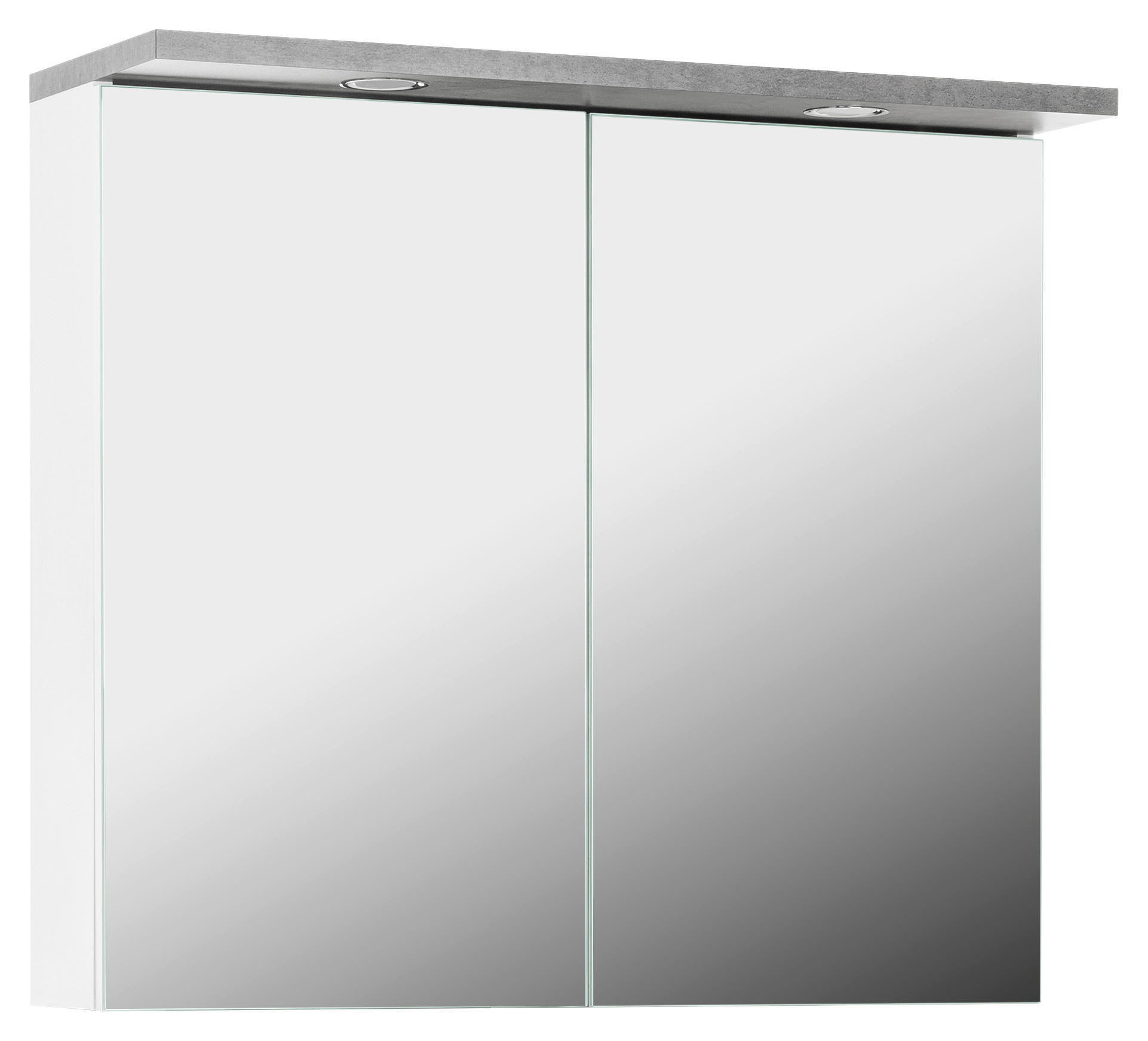 Spiegelschrank Praya Dark Concret Nachbildung weiß B/H/T: ca. 79x71x28 cm Praya - weiß (79,00/71,00/28,00cm)