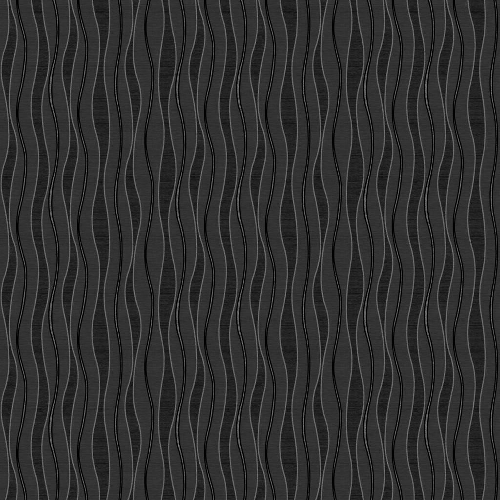 Thumbnail - UGEPA Vinyltapete Wellen schwarz silber B/L: ca. 53x1005 cm