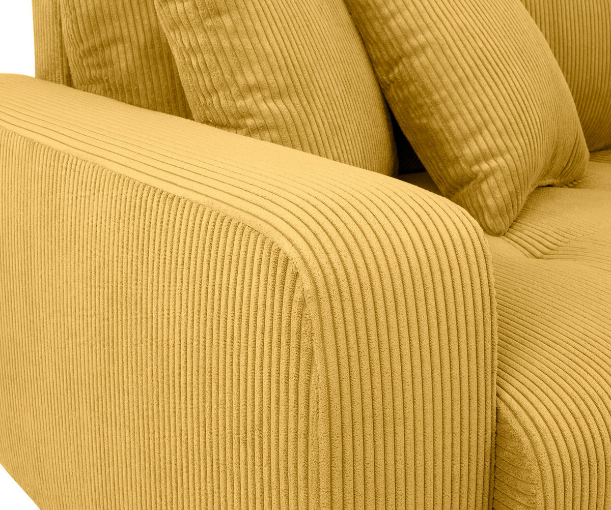Big Sofa Alpha New goldgelb Microfaser B/H/T: ca. 244x85x112 cm Alpha New - buche/goldgelb (244,00/85,00/112,00cm)