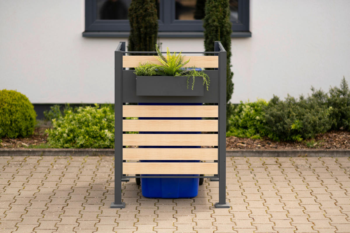 Westmann MülltonnenverkleidungBox Planum Box Planum - natur/schwarz (90,00/90,00/120,00cm) - Westmann