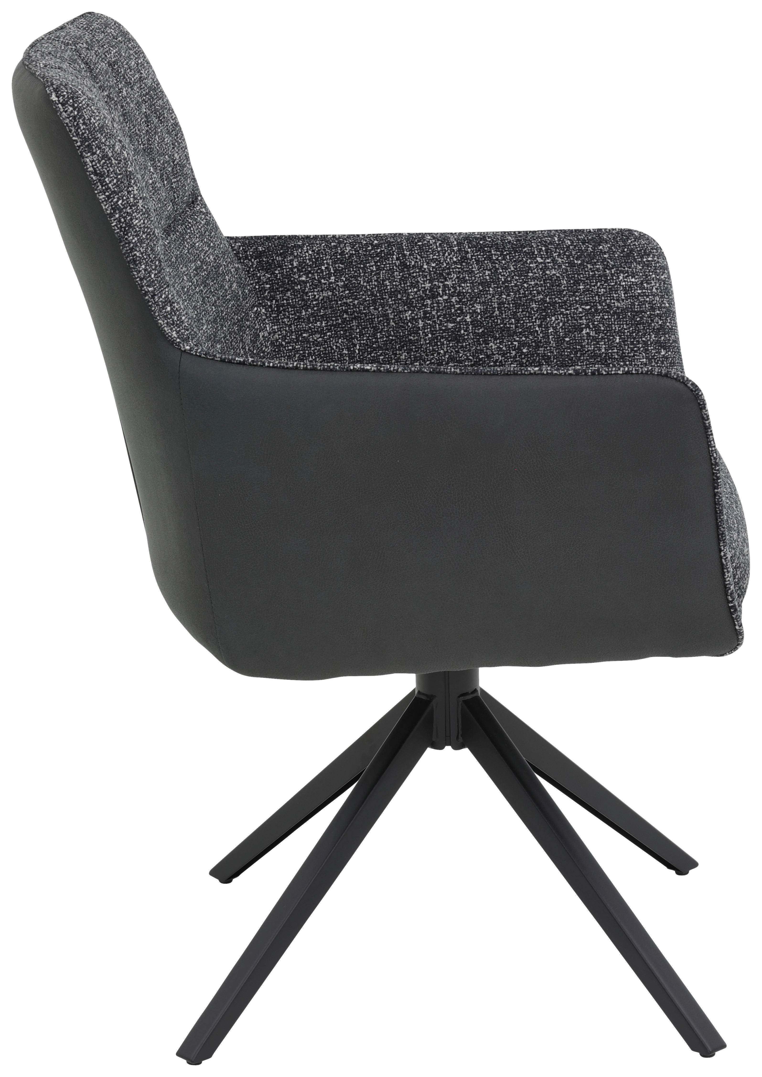 Sessel Udine, 2er-Set anthrazit Webstoff Microfaser B/H/T: ca. 62x90,5x66 cm Udine, 2er-Set - anthrazit (62,00/90,50/66,00cm) - Hela