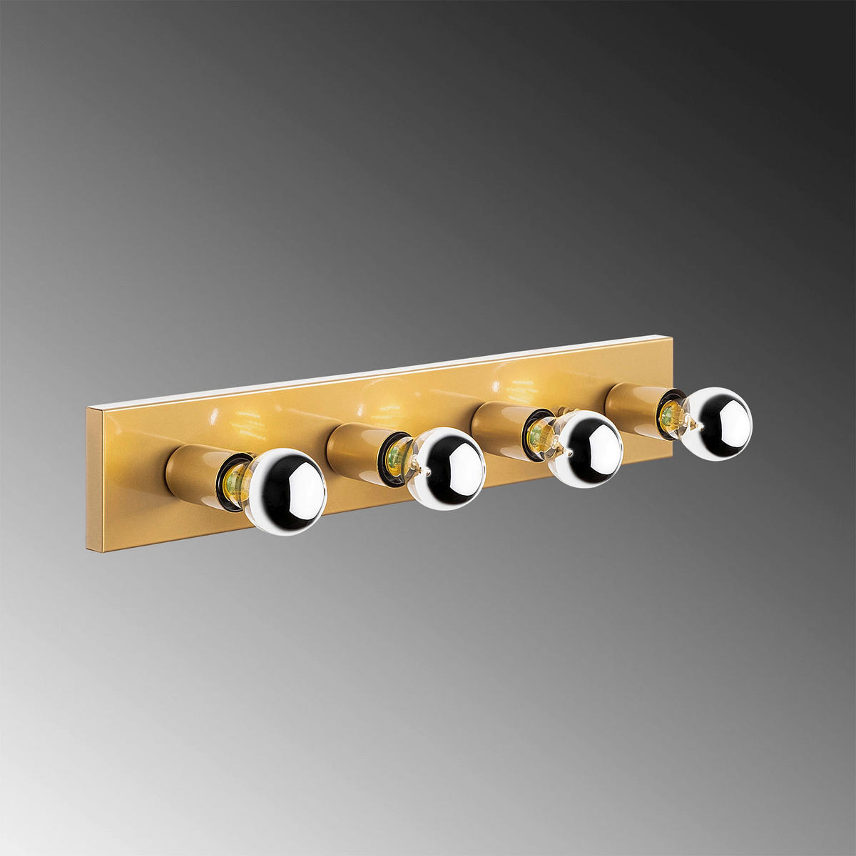 Opviq Wandleuchte gold Metall B/H/L: ca. 10x60x10 cm E27 4 Brennstellen Mirro - gold (10,00/10,00/60,00cm) - Opviq