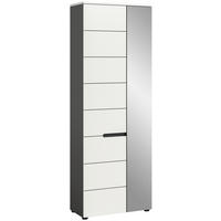 Garderobenschrank Canu basaltgrau Nachbildung weiß B/H/T: ca. 65x190x37 cm Canu - weiß/basaltgrau (65,00/190,00/37,00cm) - xonox.home