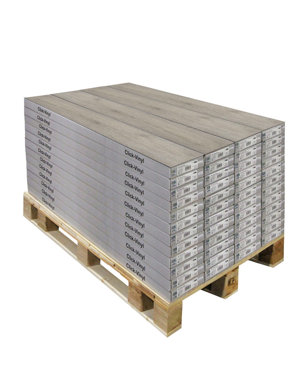 Click-Vinylboden Eiche h.grau ca. 3,109 m² im Paket  B/L: ca. 18x121,3 cm pro Paket Eiche h.grau ca. 3,109 m² im Paket - hellgrau (18,00/121,30cm)