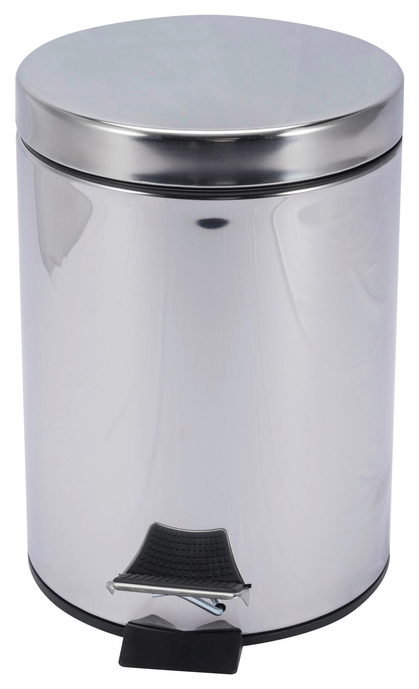 Treteimer Chrom Edelstahl H: ca. 24 cm ca. 3 l Treteimer 3l chrom - Chrom (24,00cm) - POCOline