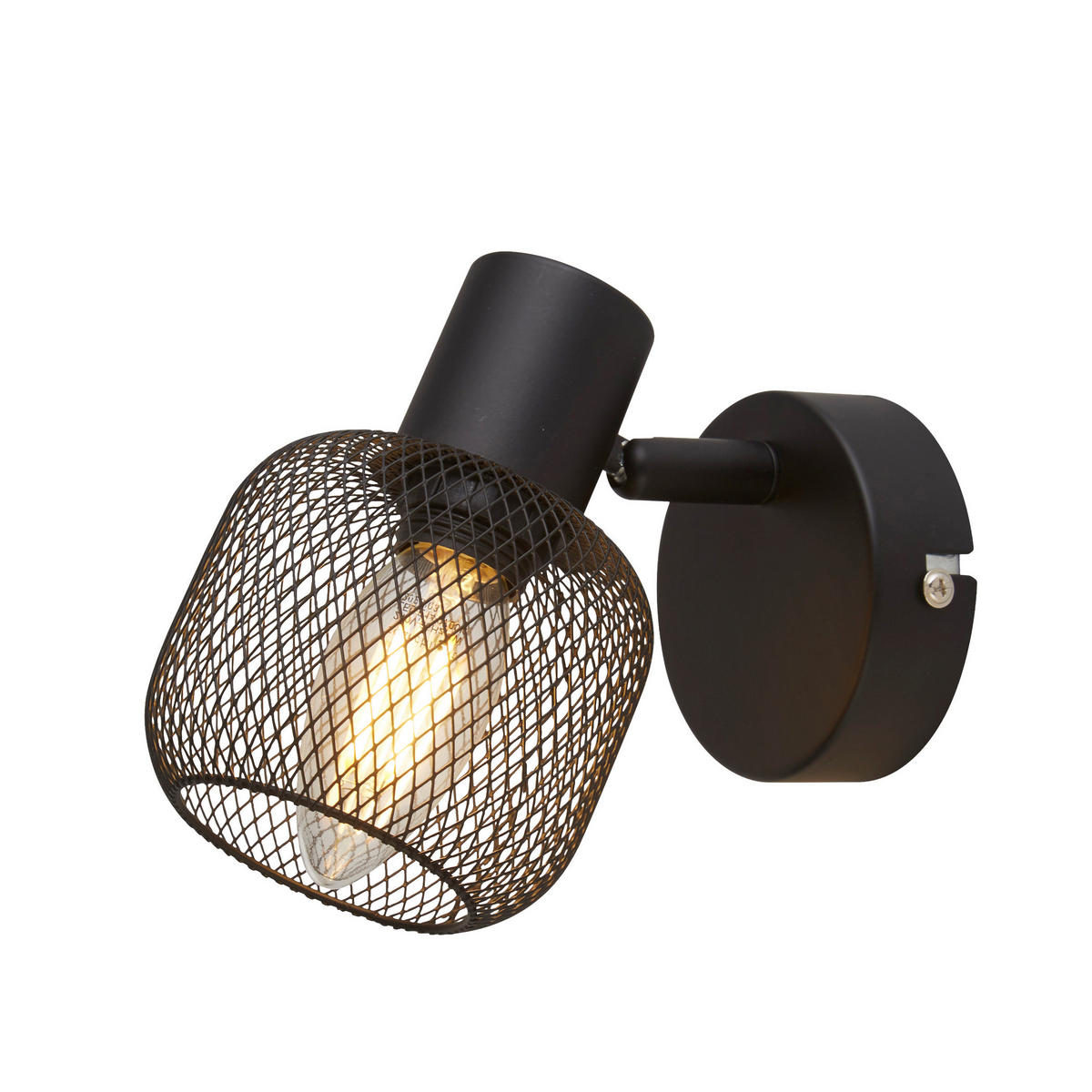 Searchlight Strahler schwarz Stahl B/H/L: ca. 9x16x12,5 cm E14 1 Brennstellen Meshy - schwarz (12,50/9,00/16,00cm) - Searchlight