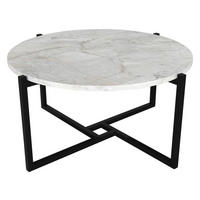 Couchtisch Noce schwarz weiß Marmor Optik B/H/T: ca. 73x36x73 cm Noce - weiß/schwarz (73,00/36,00/73,00cm) - moebel17