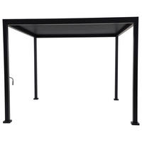 Pergola dunkelgrau Stahlrohr B/H/L: ca. 300x236x300 cm Pergola_mit_Lamellendach - dunkelgrau (300,00/300,00/236,00cm)