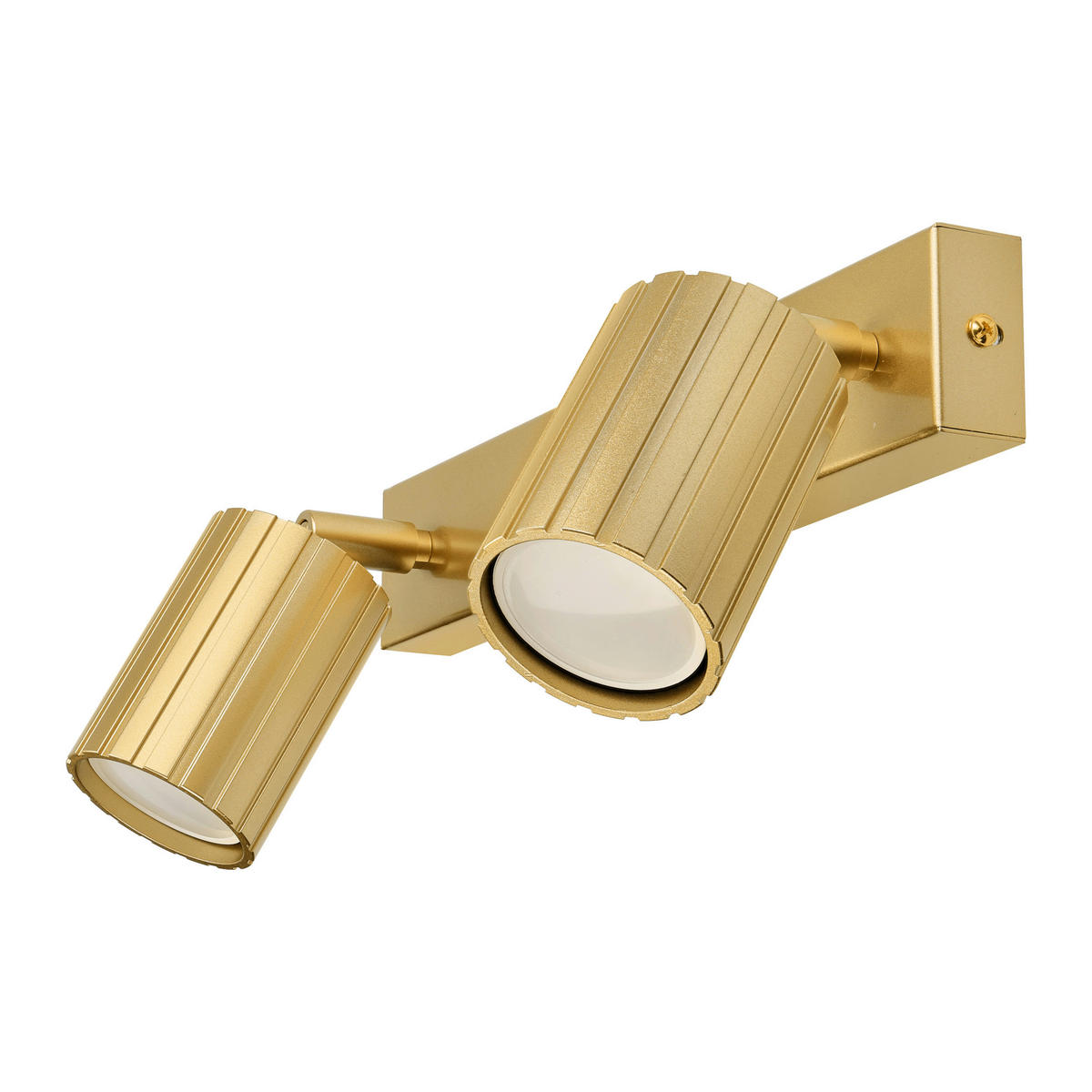 Lamkur Strahler gold Stahl B/H/L: ca. 6,5x16,5x30 cm 2 Brennstellen Prisma - gold (30,00/6,50/16,50cm) - Lamkur