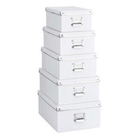 Zeller Aufbewahrungsboxen-Set weiß Metall Aufbewahrungsbox-Set_5tlg. - weiß - Zeller