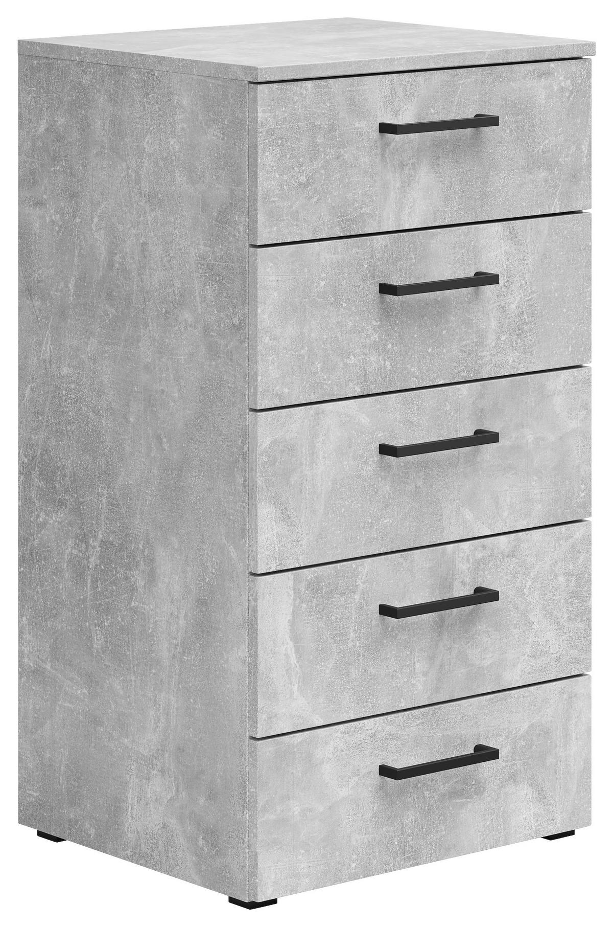 Kommode Multi-Stauraum Typ 14 Beton Optik B/H/T: ca. 45x83x40 cm Multi-Stauraum Typ 14 - Beton (45,00/83,00/40,00cm)