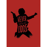 Komar Poster Star Wars Silhouette Quotes Han Sol Star Wars B/L: ca. 50x70 cm Star Wars Silhouette Quotes Han Sol - (50,00/70,00cm) - Komar