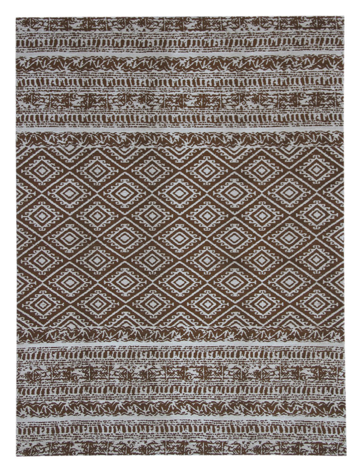 Kayoom Flachgewebeteppich Sunny 110 braun B/L: ca. 160x230 cm Sunny 110 - braun (160,00/230,00cm) - Kayoom