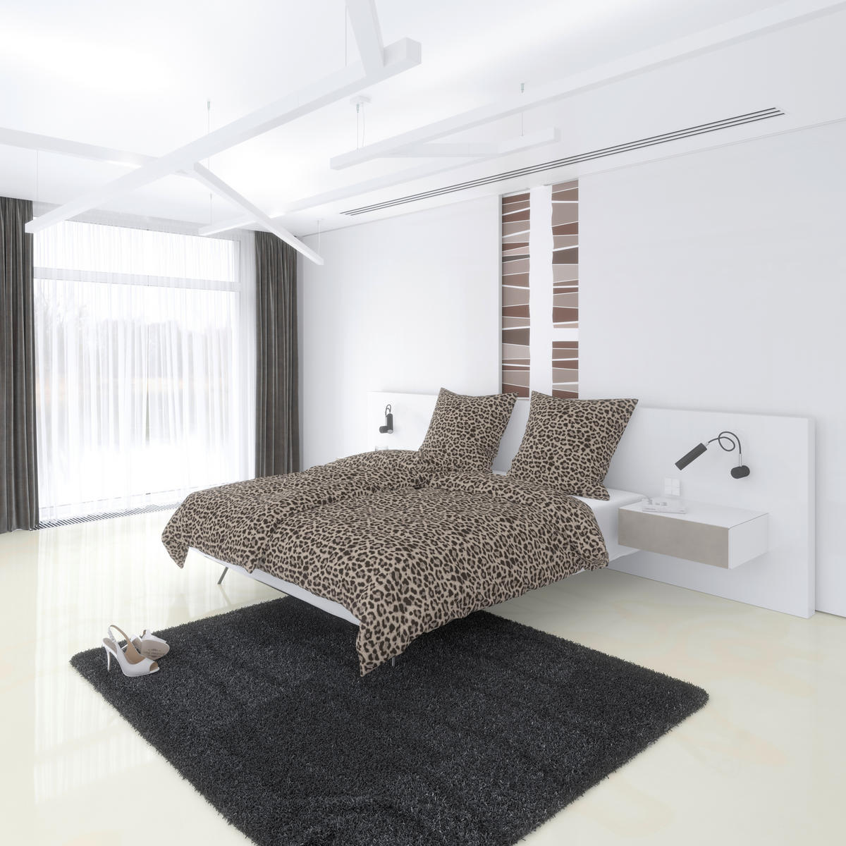 Baumwoll Bettwäsche Renforce Bettwäsche_Renforce_Leo - braun/beige (135,00/200,00cm)