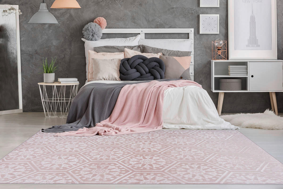 360Living Teppich Monroe rosa B/L: ca. 80x150 cm Monroe - rosa (80,00/150,00cm) - 360Living