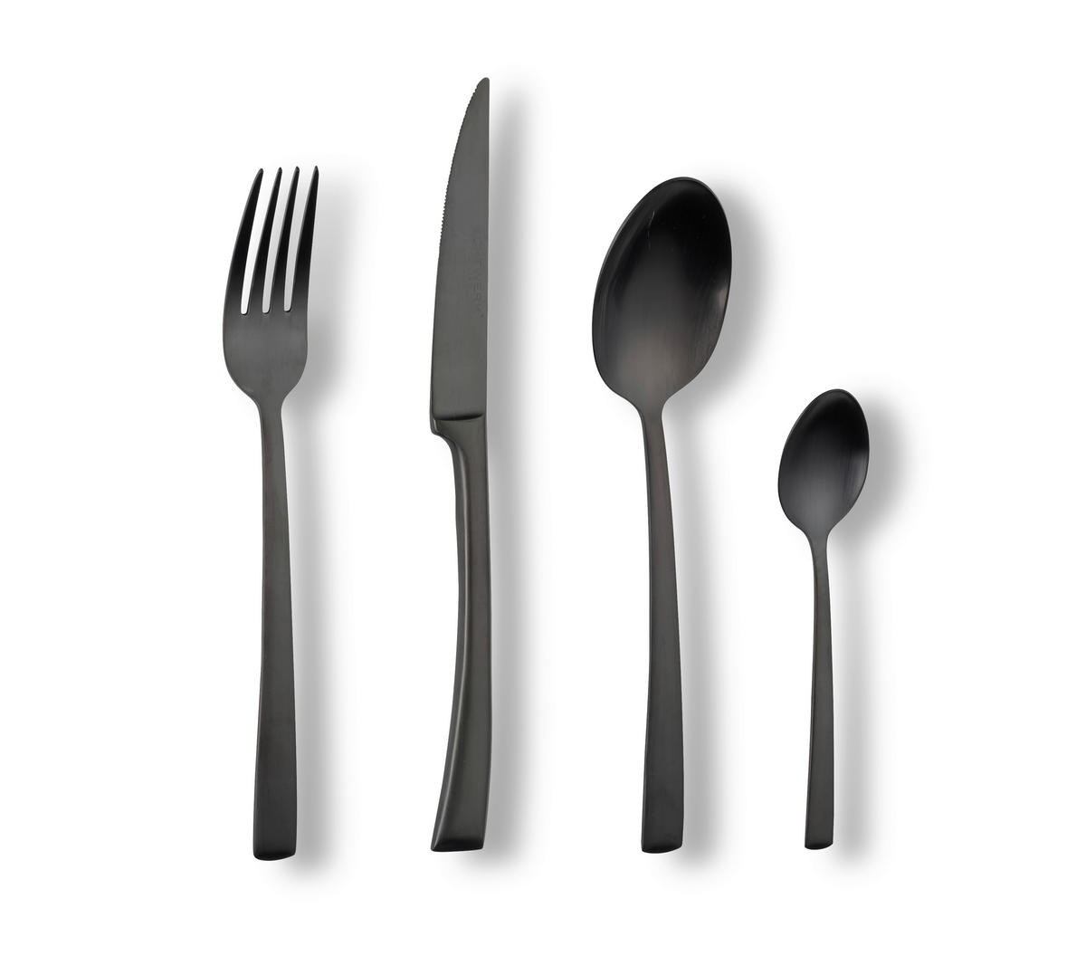 ECHTWERK Besteckset Avelino schwarz Edelstahl 16 tlg. Avelino - schwarz (25,00/14,50/7,00cm) - ECHTWERK