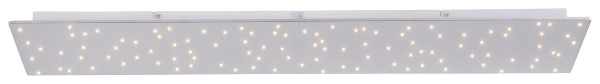 Just Light LED-Deckenleuchte SPARKLE 14672-55 stahlfarbig Metall B/H/T: ca. 25x4x100 cm 1 Brennstellen SPARKLE - stahlfarbig (25,00/4,00/100,00cm) - Just Light