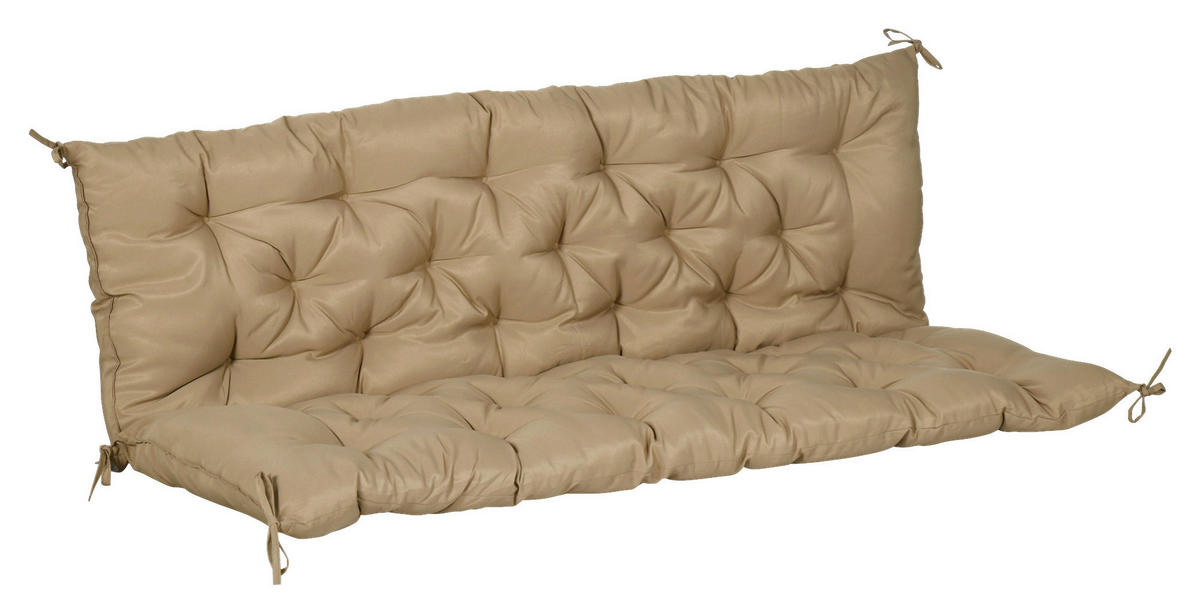 Outsunny Bankauflage khaki Schaumstoff B/H/L: ca. 98x8x150 cm Bankauflage - khaki (150,00/98,00/8,00cm) - Outsunny