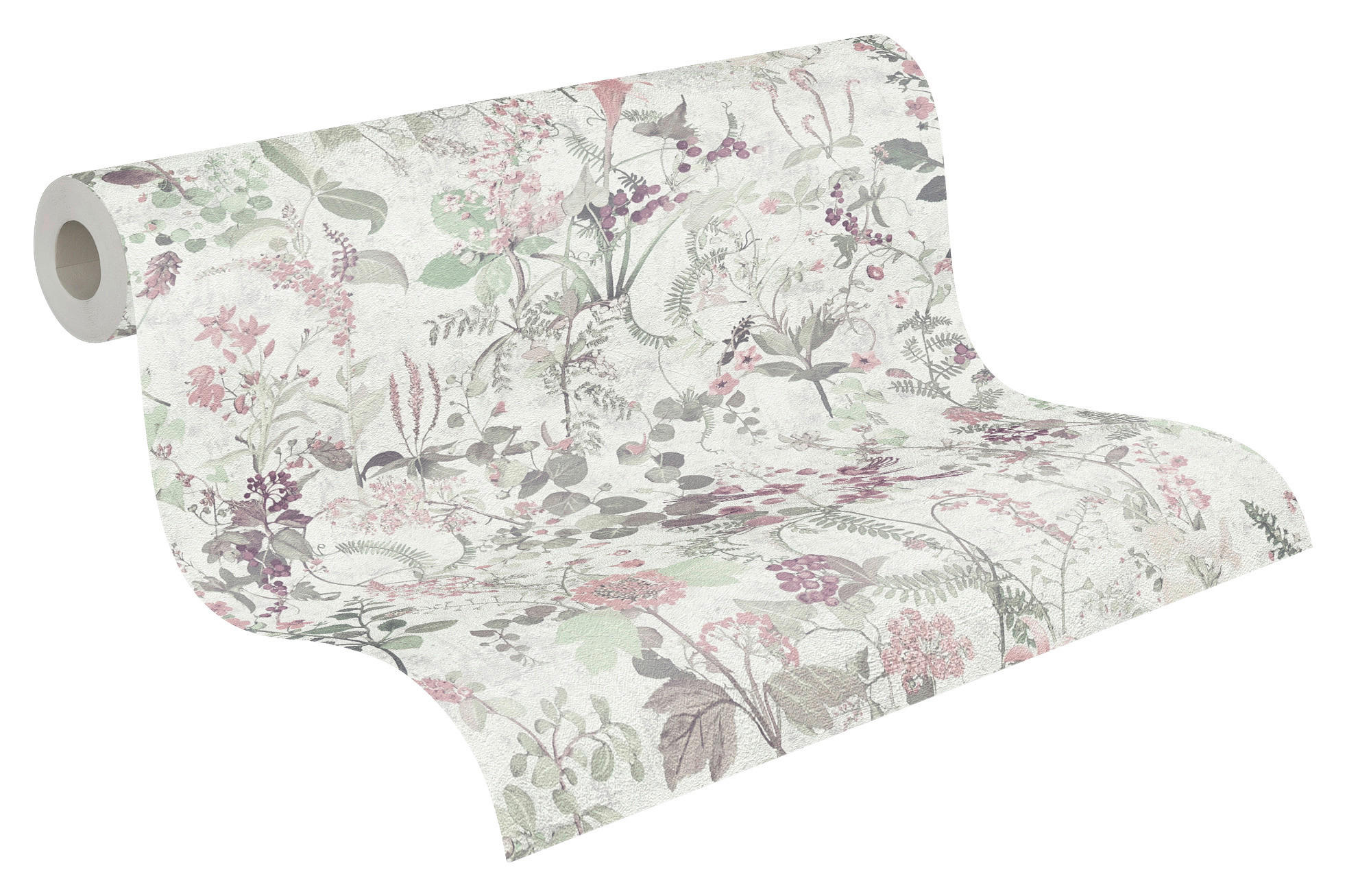 A.S.Création Vliestapete lila grün weiß B/H/D: ca. 53x1005x8,5 cm Vliestapete - lila/weiß (8,50/1005,00cm) - A.S.Creation