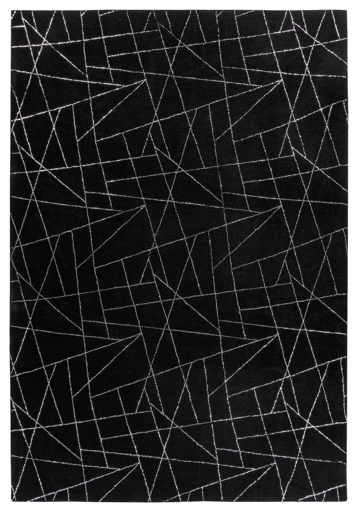 360Living Teppich Bijou silber B/L: ca. 200x290 cm Bijou - schwarz/silber (200,00/290,00cm) - 360Living