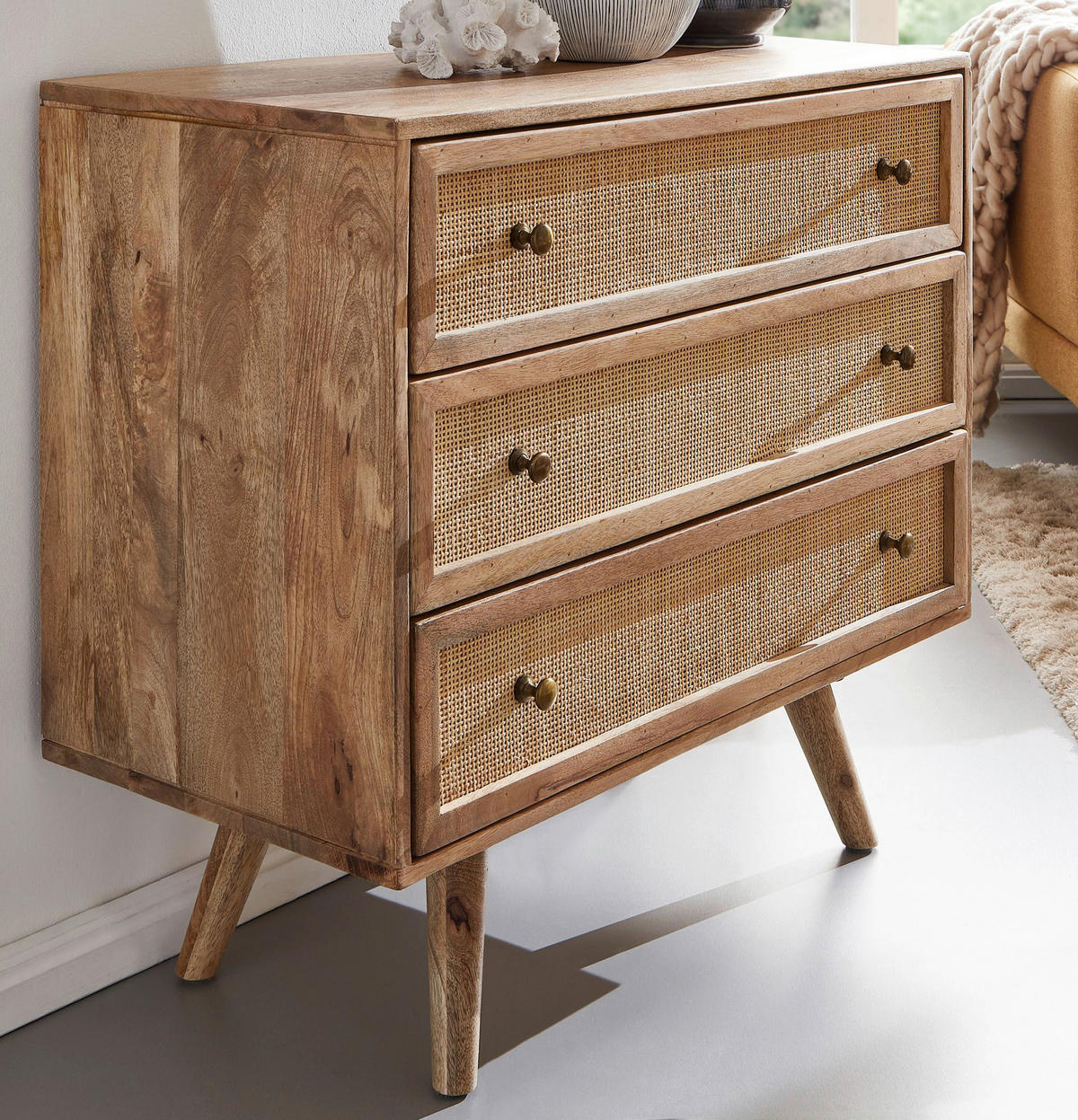 Sideboard natur B/H/T: ca. 80x75x40 cm Sideboard - natur (80,00/75,00/40,00cm) - Wohnling