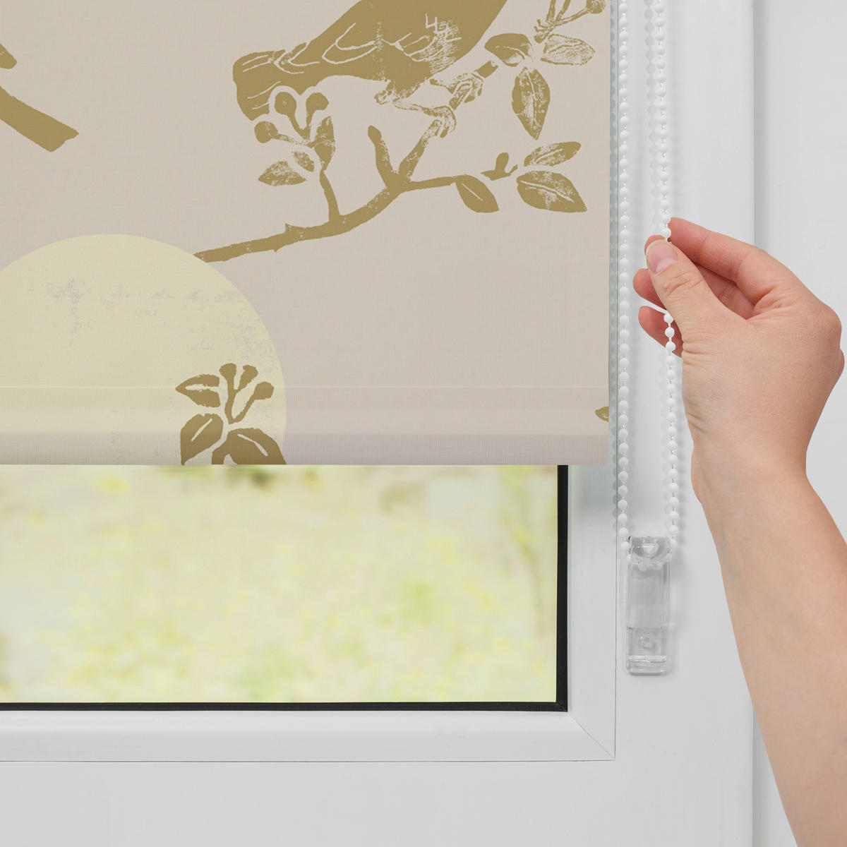 Rollo Moon Birds beige B/L: ca. 60x150 cm Moon Birds - beige (60,00/150,00cm) - LICHTBLICK
