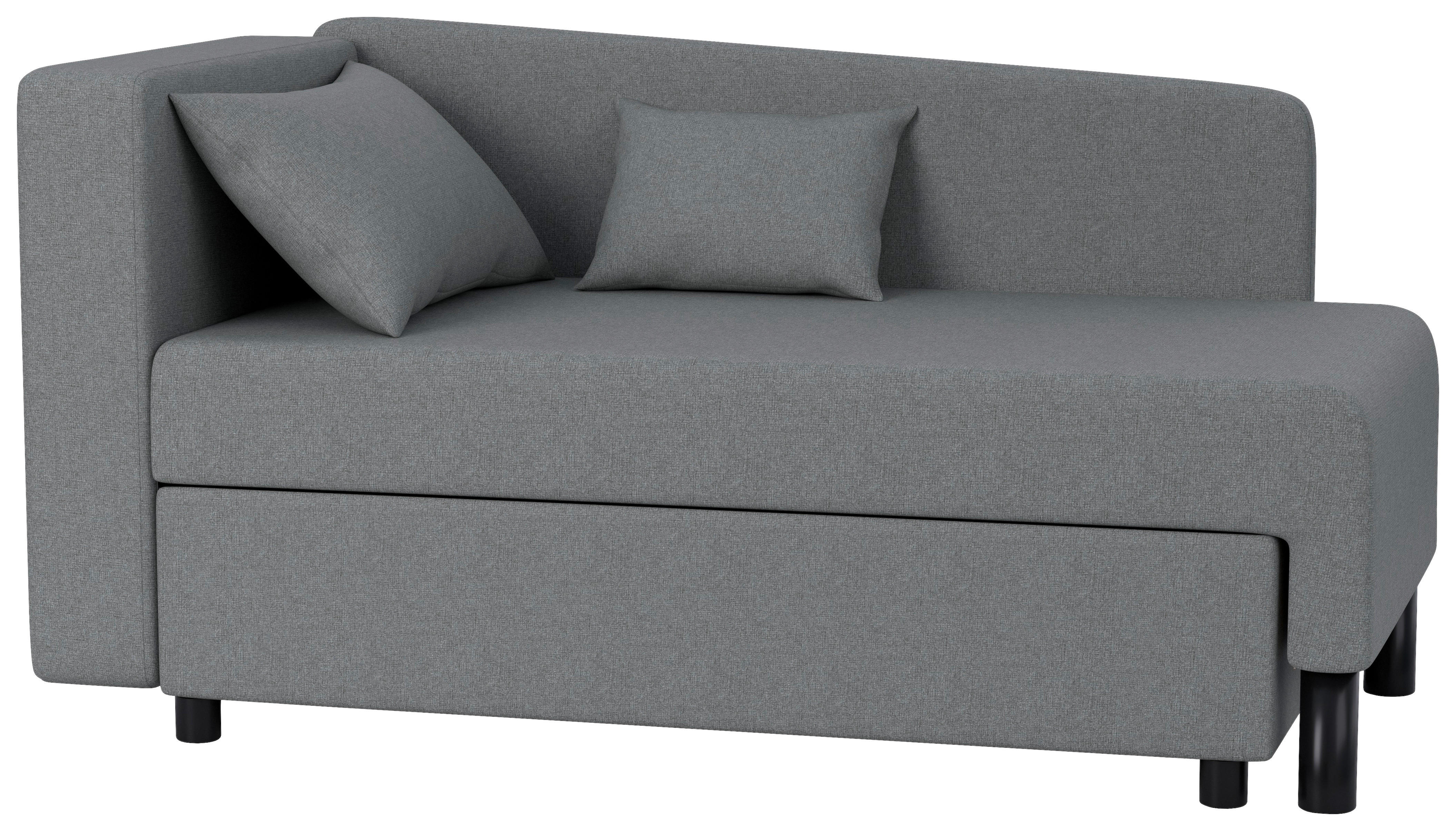 Recamiere Lübeck grau B/H/T: ca. 148x75x85 cm Lübeck - schwarz/grau (148,00/75,00/85,00cm)