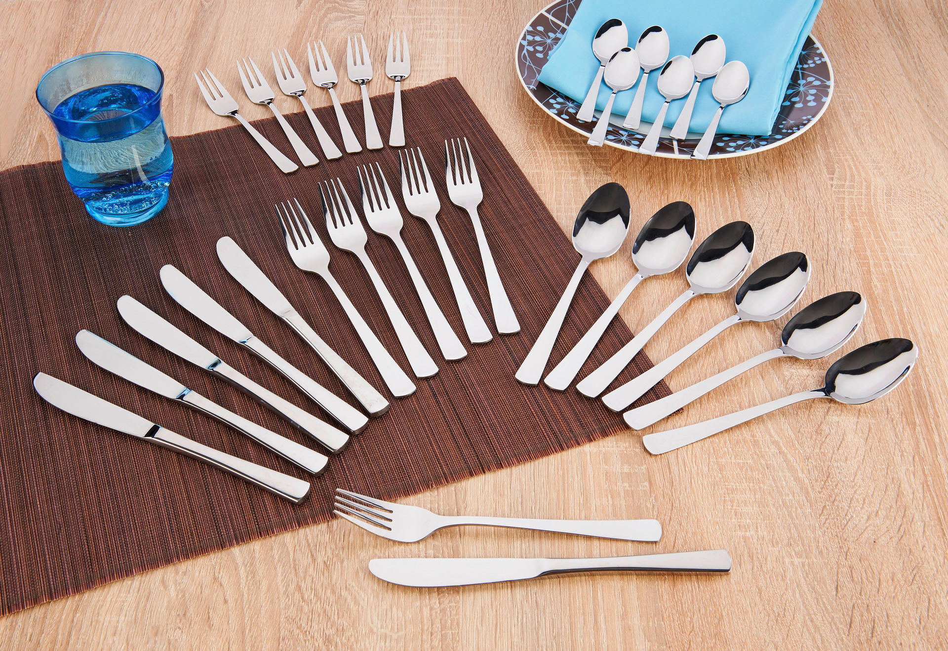 POCOline Besteckset silber Edelstahl 30 tlg. Besteckset_Nuxia_30tlg. - silber - POCOline