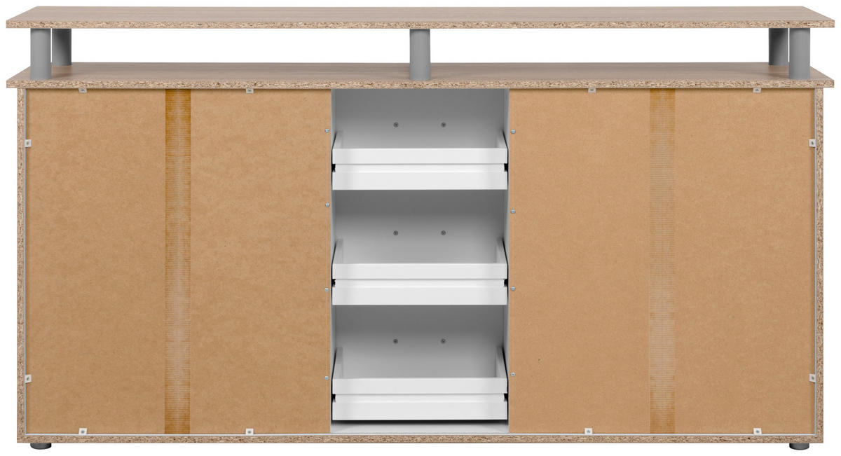 Megakommode Nevada Eiche Sonoma Nachbildung B/H/T: ca. 155x84x35 cm Nevada - Eiche (155,00/84,00/35,00cm)