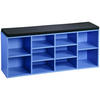 Kesper Schuhregal blau Spanplatte B/H/T: ca. 103,5x48x29,5 cm Schuhregal_mit_Sitzkissen - blau (103,50/48,00/29,50cm) - Kesper