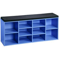 Kesper Schuhregal blau Spanplatte B/H/T: ca. 103,5x48x29,5 cm Schuhregal_mit_Sitzkissen - blau (103,50/48,00/29,50cm) - Kesper
