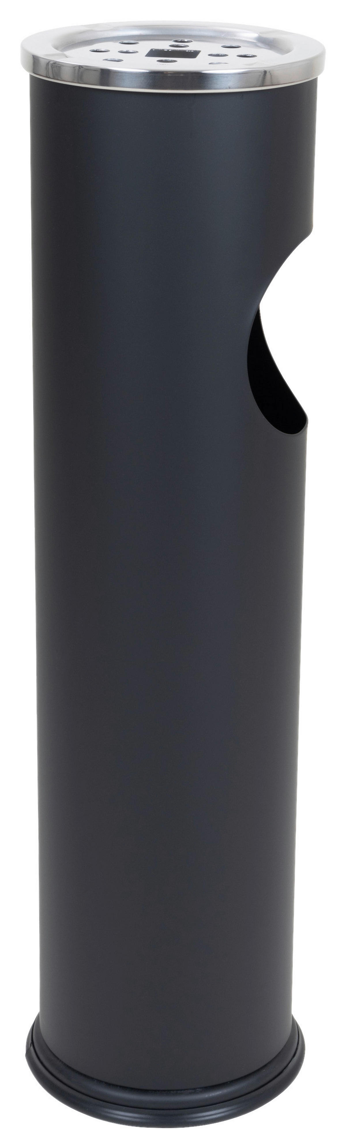 Aschenbecher schwarz Metall Stand-Aschenbecher/-Abfalleimer - schwarz