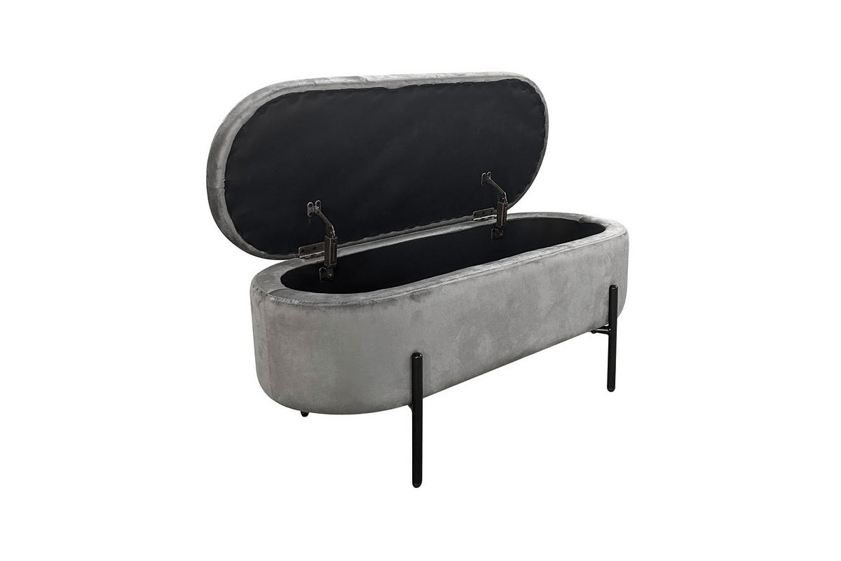 Truhe NOVA grau B/H/T: ca. 95x42x37,5 cm NOVA - grau (95,00/42,00/37,50cm) - byLIVING