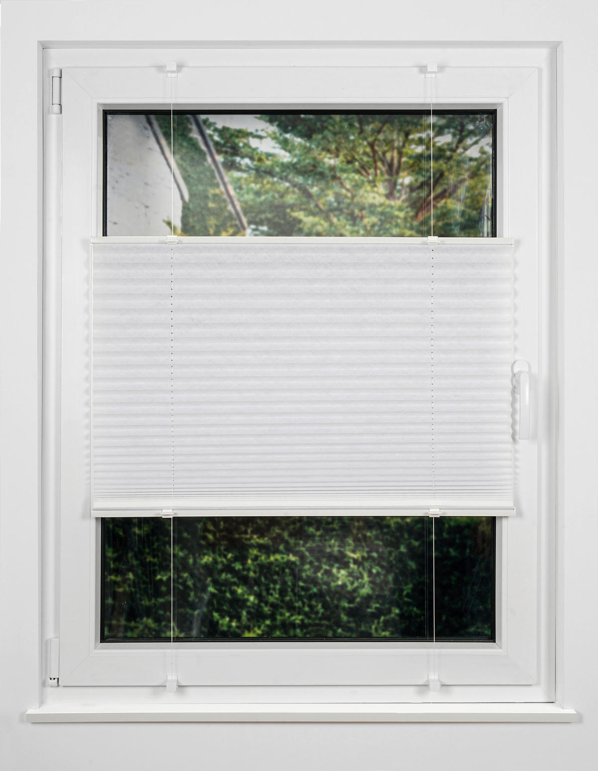 Klemmplissee weiß B/L: ca. 70x130 cm Basic_Klemmplissee_Promo - weiß (70,00/130,00cm)